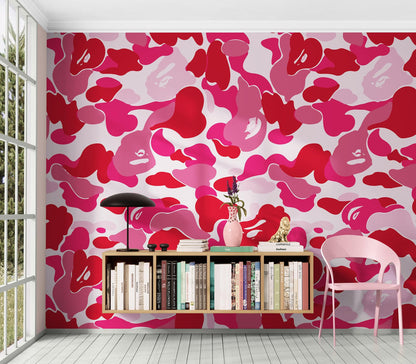 Bape Camo Wallpaper Mural. Grey Camo Streetwear Hype Beast Aesthetics. #6901
