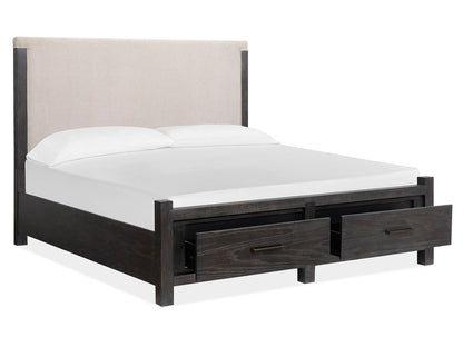 Plum Creek - Upholstered Panel Storage Bed