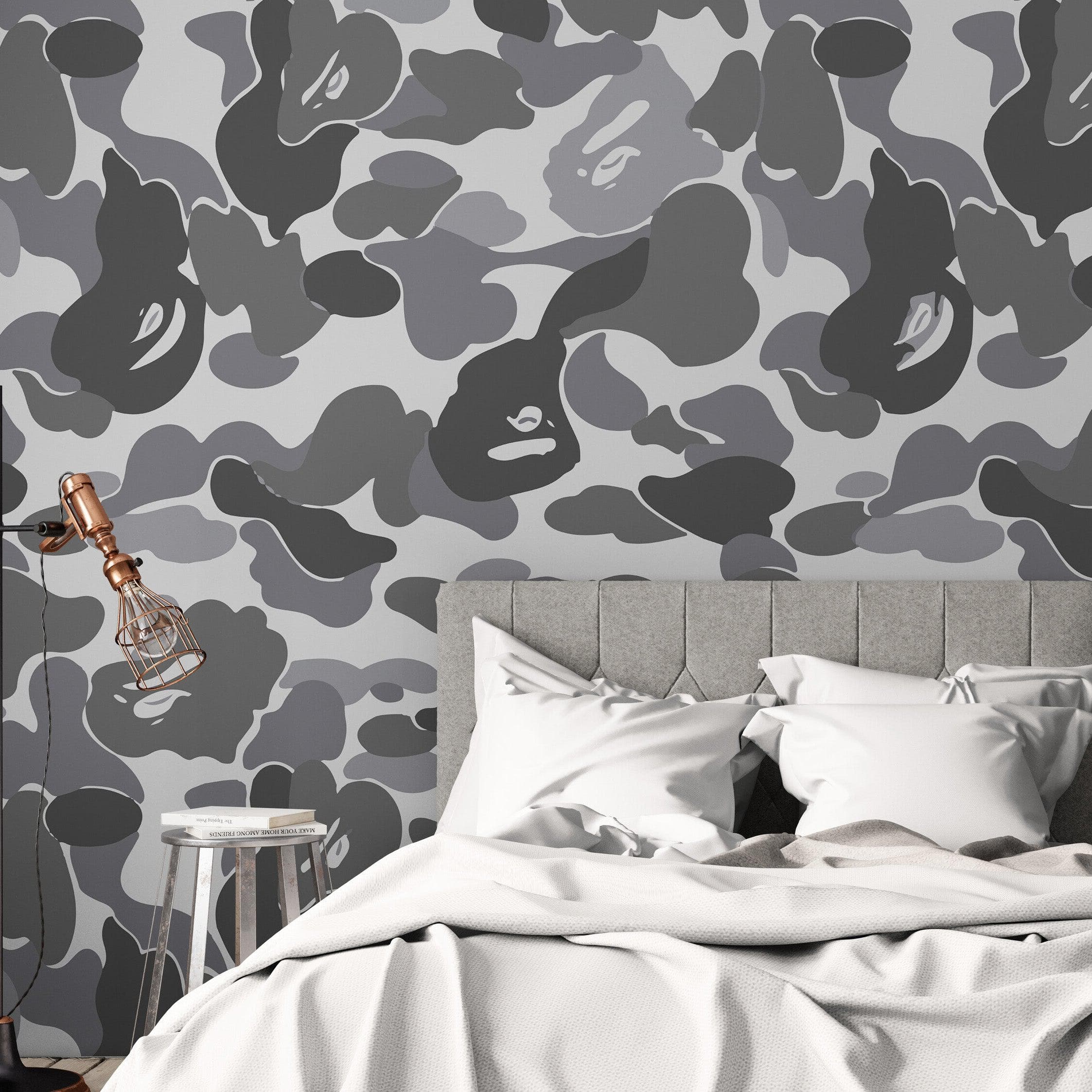 Bape Camo Wallpaper Mural. Green Camo Streetwear Hype Beast Aesthetics. #6662