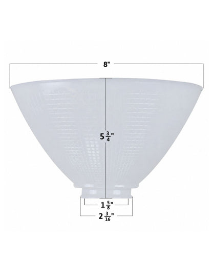 8"W x 6"H Reflector-Type IES Replacement Shade for Stiffel