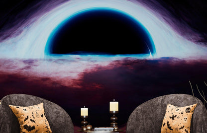 Black Hole Wall Mural – Interstellar Space Sci-Fi Wallpaper. #6919