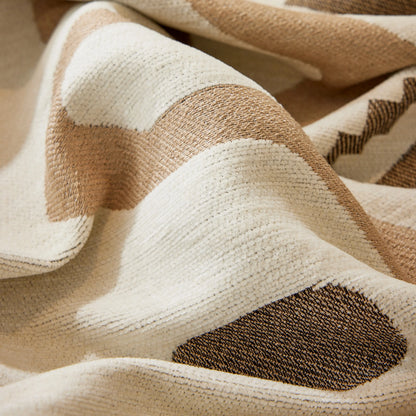 Boho Geometric Chenille Throw Sofa Cover Soft Textured Decorative Couch Blanket