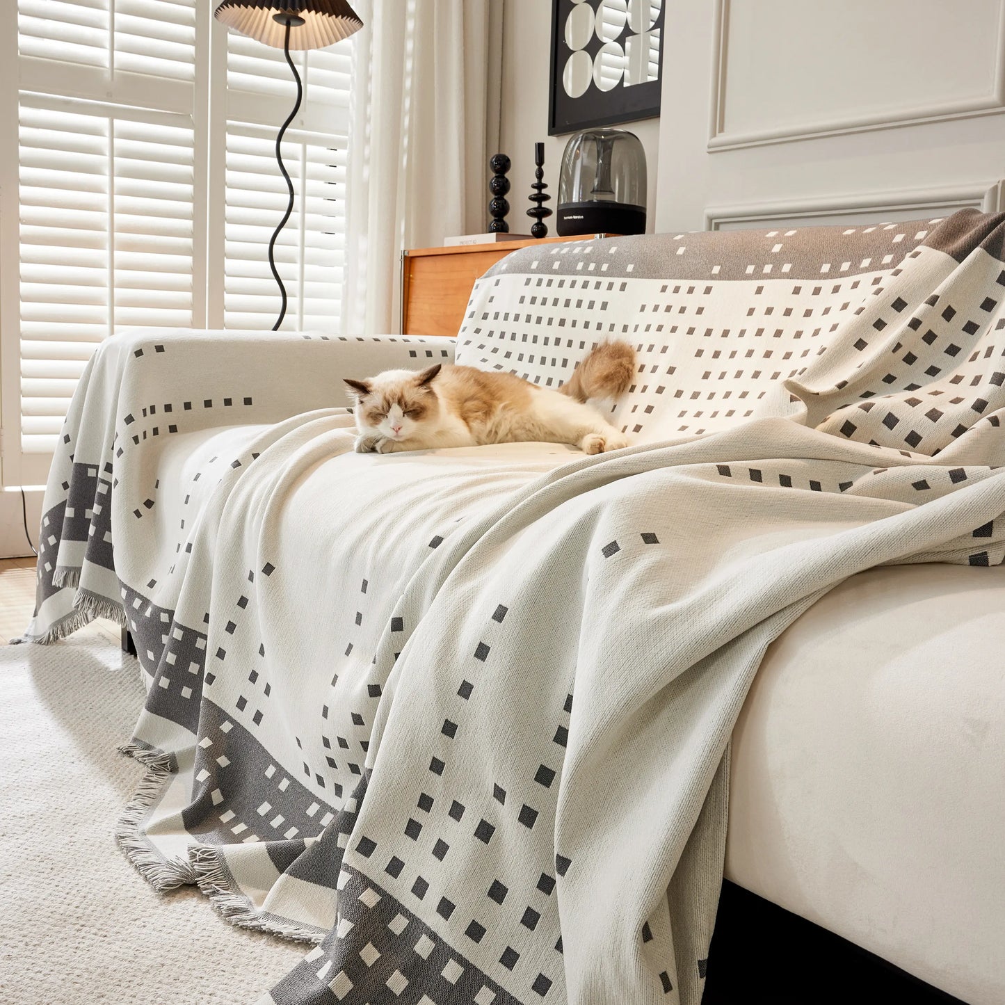 Reversible Chenille Sofa Covers for Pets, Large Throw Blanket for Couch, Blanket on The Sofa