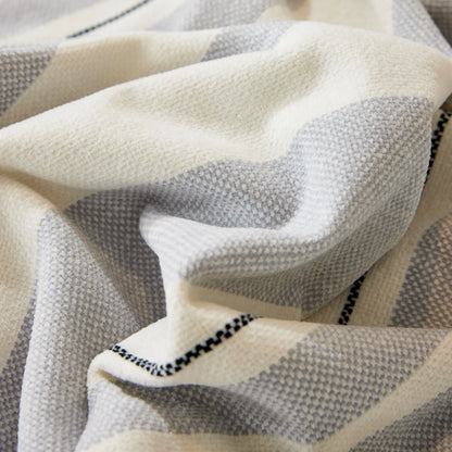 Striped Chenille Sofa Slipcover Throw, Soft Thick Washable Couch Cover Blanket