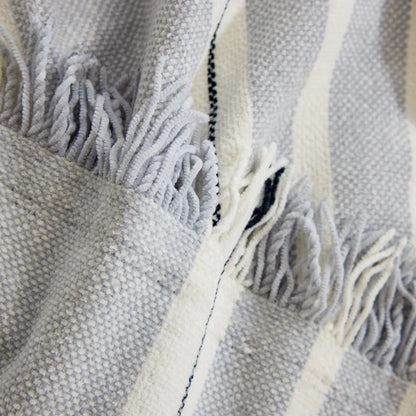 Striped Chenille Sofa Slipcover Throw, Soft Thick Washable Couch Cover Blanket