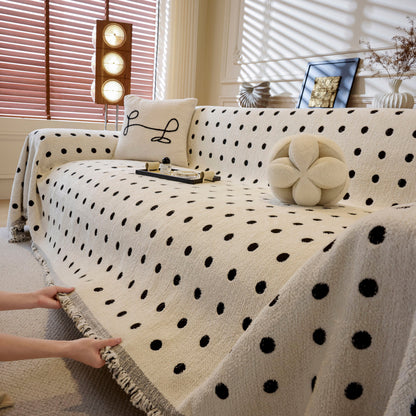 Decorative Plush Textured Woven Sofa Cover Throw, Cozy Soft Couch Protector Blanket