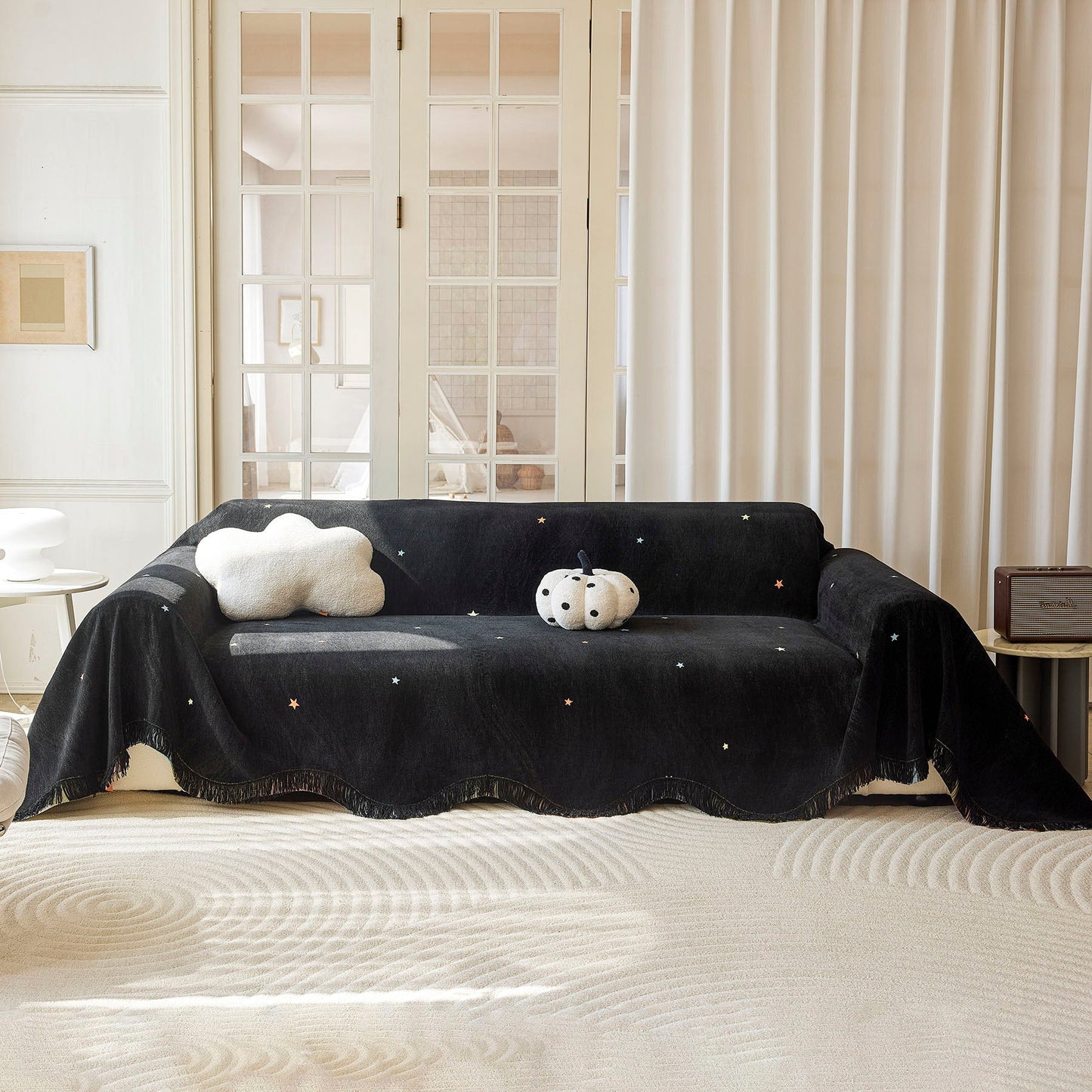 Soft Jacquard Sofa Cover for Dogs, Boho Chenille Sofa Slipcover for Pets Washable