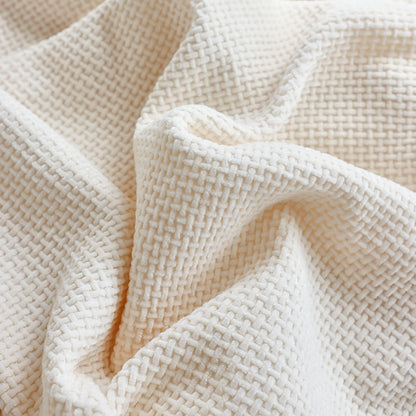 Chenille Thickened Solid Couch Blanket Throws, Reversible Couch Covers for Sectional Couches