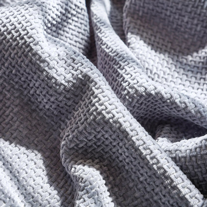 Chenille Thickened Solid Couch Blanket Throws, Reversible Couch Covers for Sectional Couches