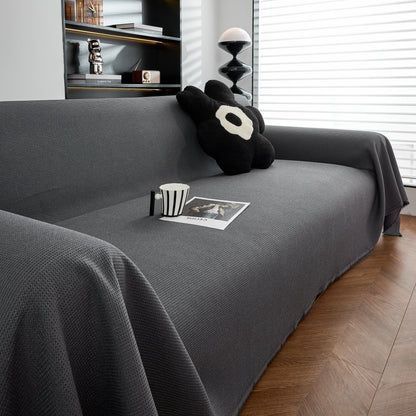 Waterproof Waffle Lattice Sofa Throw, Sofa Towel Cover for Couches, Simple Sofa Cover Blanket