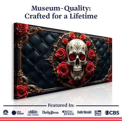 3D Rose and Skull Wall Art VII