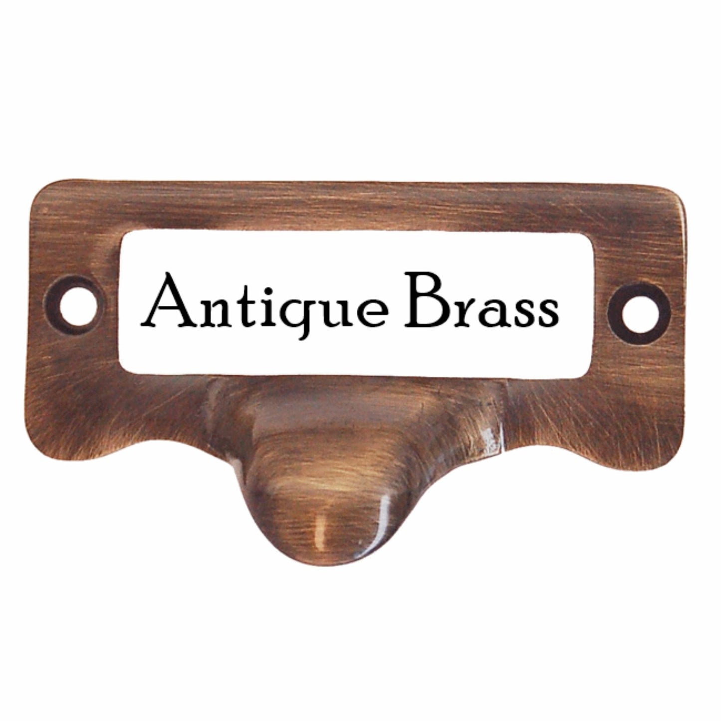 Solid Brass Card Holder w/ Pull