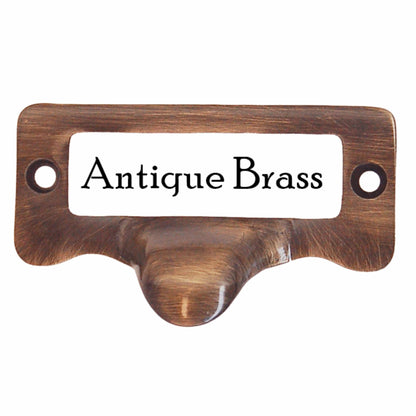 Solid Brass Card Holder w/ Pull