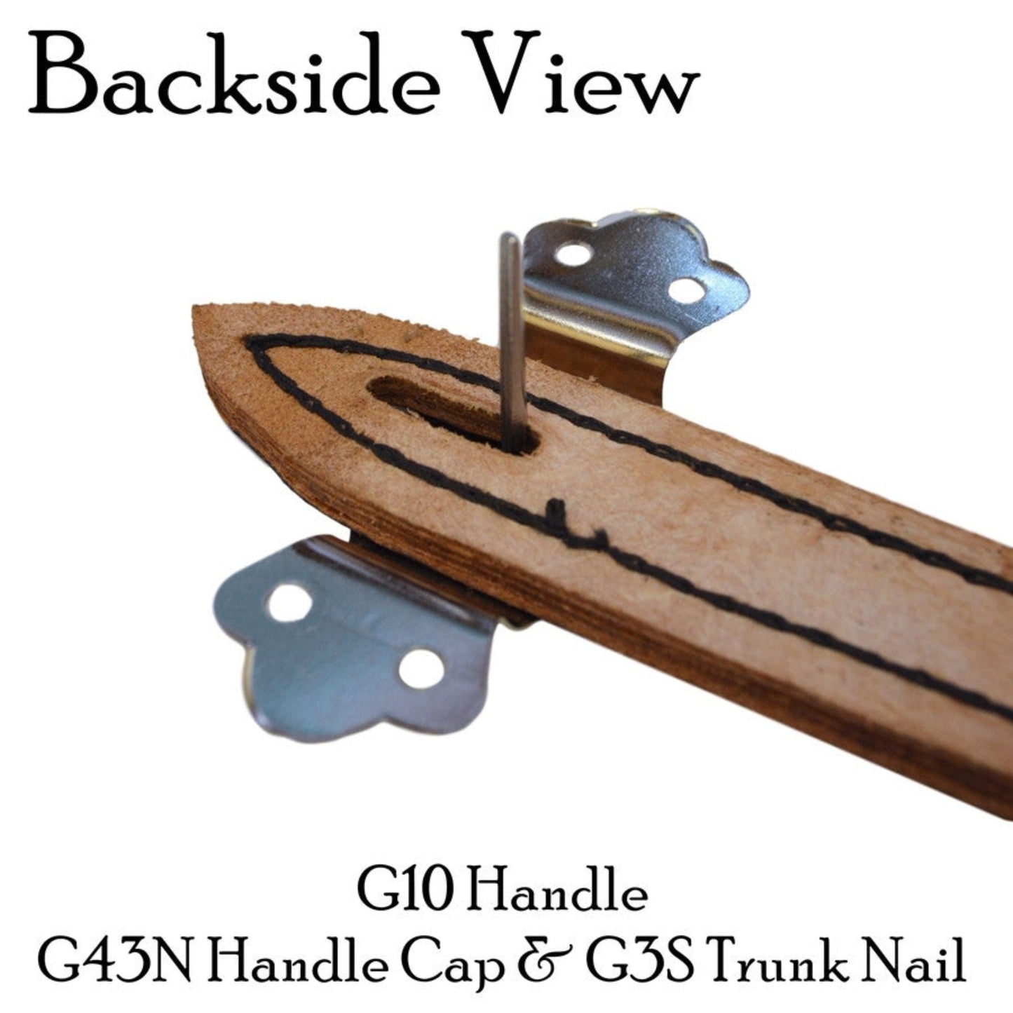 Leather Trunk Handle with Pointed Ends