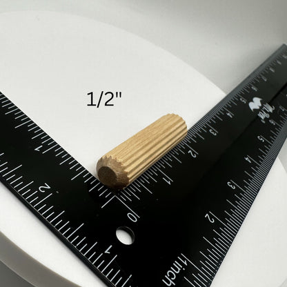 Fluted Dowel Pin - White Birch: Superior Glue Dispersion and Bonding in 4 Sizes