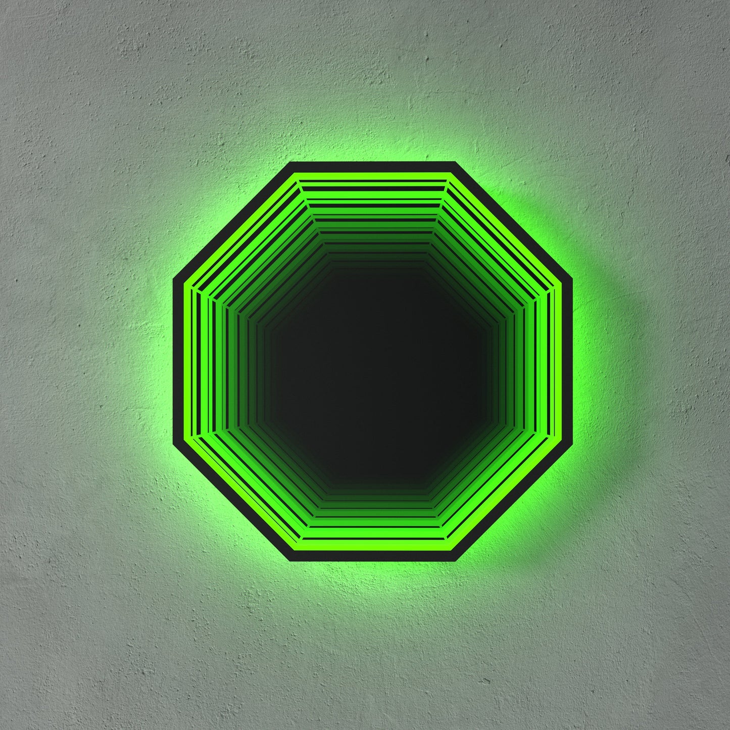 3D Octagon Mirror Light