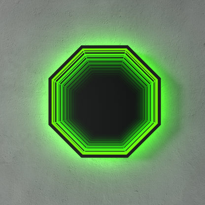 3D Octagon Mirror Light