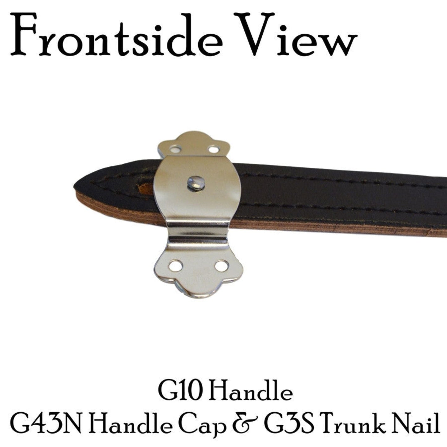Trunk Handle Loop - No Pin (Metal End Hardware for Leather Straps)
