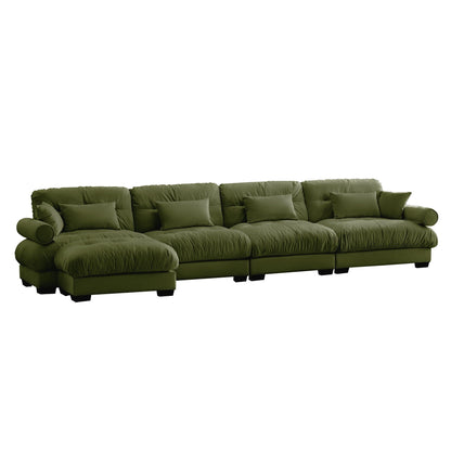 Super Comfort Oversized Modular Sectional Sofa With Movable Ottoman