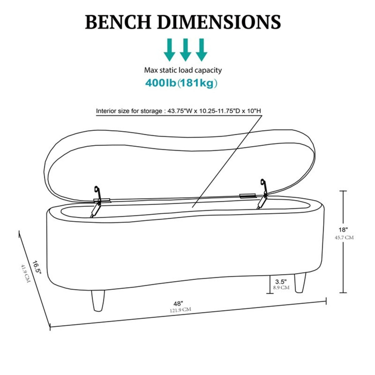 Flip Top Storage Bench
