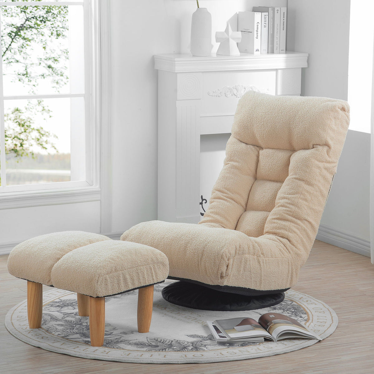 Adjustable Japanese Reclining Floor Chair Sofa With Metal Frame For Living Room