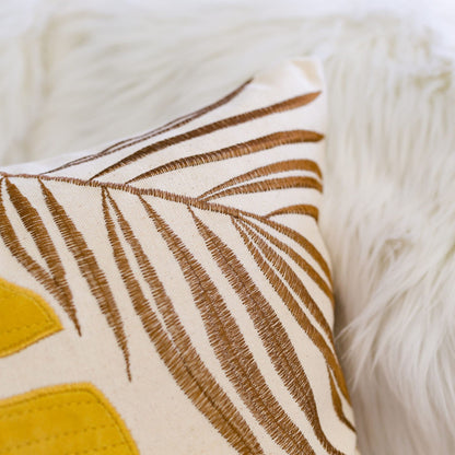 Autumn Vibes Leaf Accent Pillow
