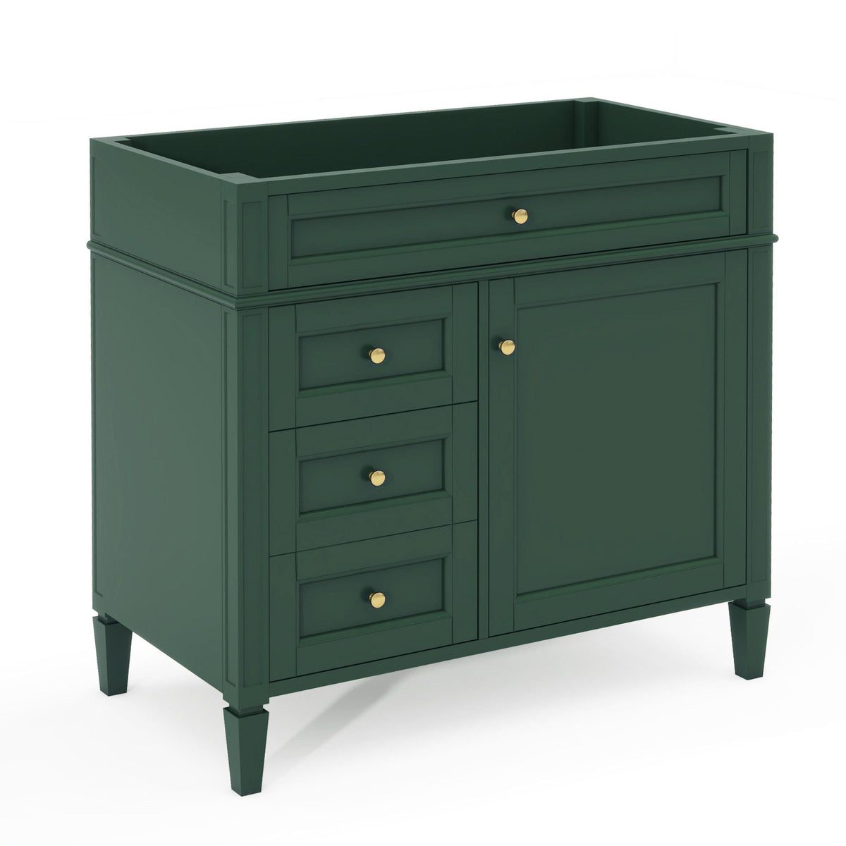 Bathroom Vanity With 2 Drawers And Tip-Out Drawer, Storage Cabinet