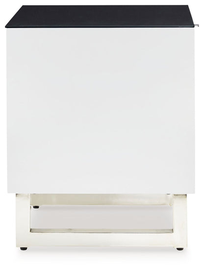 Gardoni - Rectangular End Table - White / Black