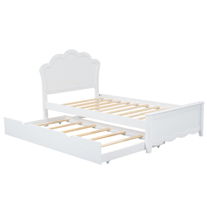 Platform Bed With Headboard And Trundle