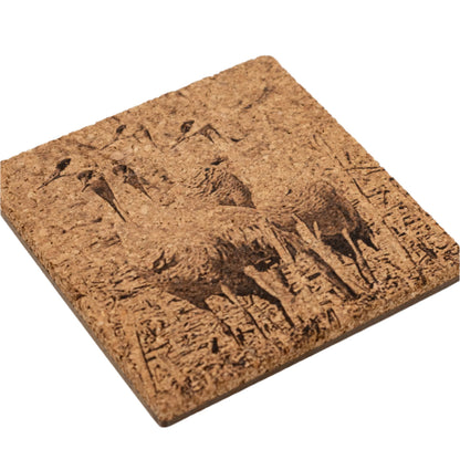 Etched Cork Coaster | Multiple Designs | Single Coaster | RCK Creations & More