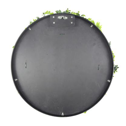 Artificial Green Wall Disc 20in – Black Frame – UV Resistant – Commercial Grade