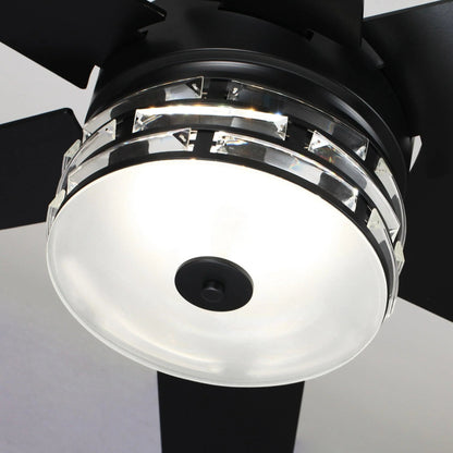 70" Black Modern Ceiling Fan