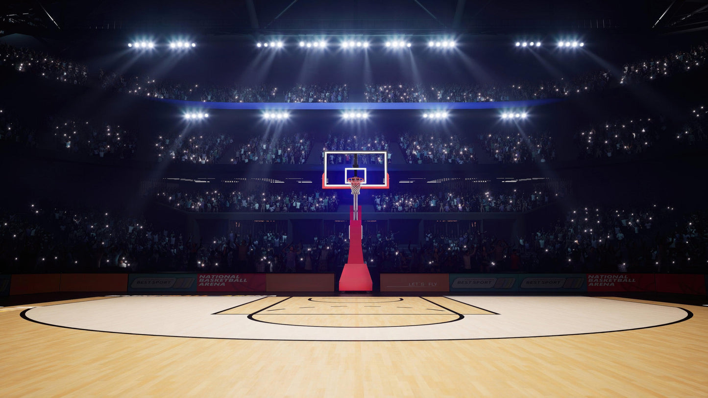Basketball Court Stadium Wallpaper Mural. #7013