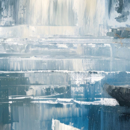 Tropical Waterfall Colorful Painting Wallpaper Mural. #7049