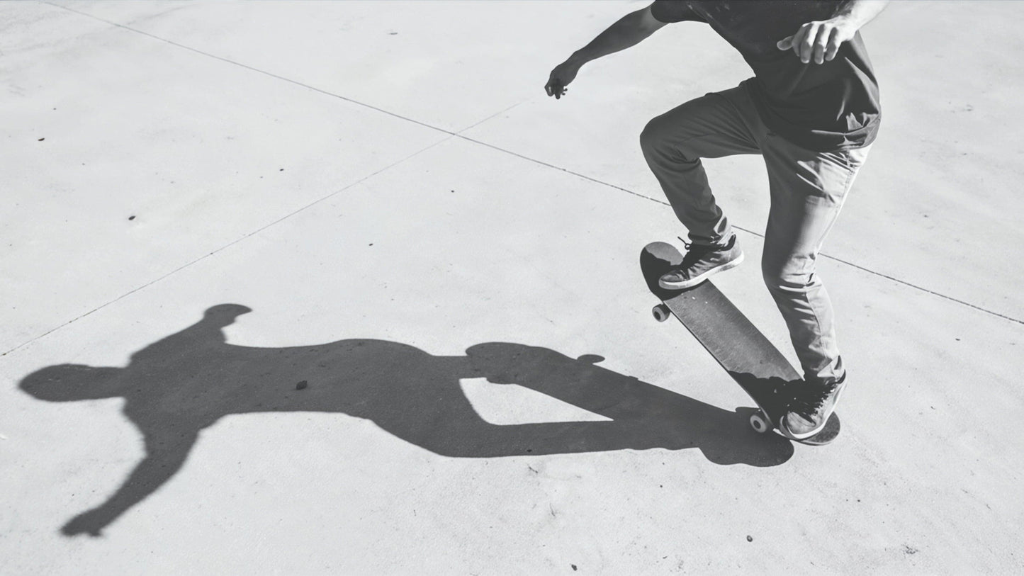Black and White Skateboard Urban Wall Mural. #7066
