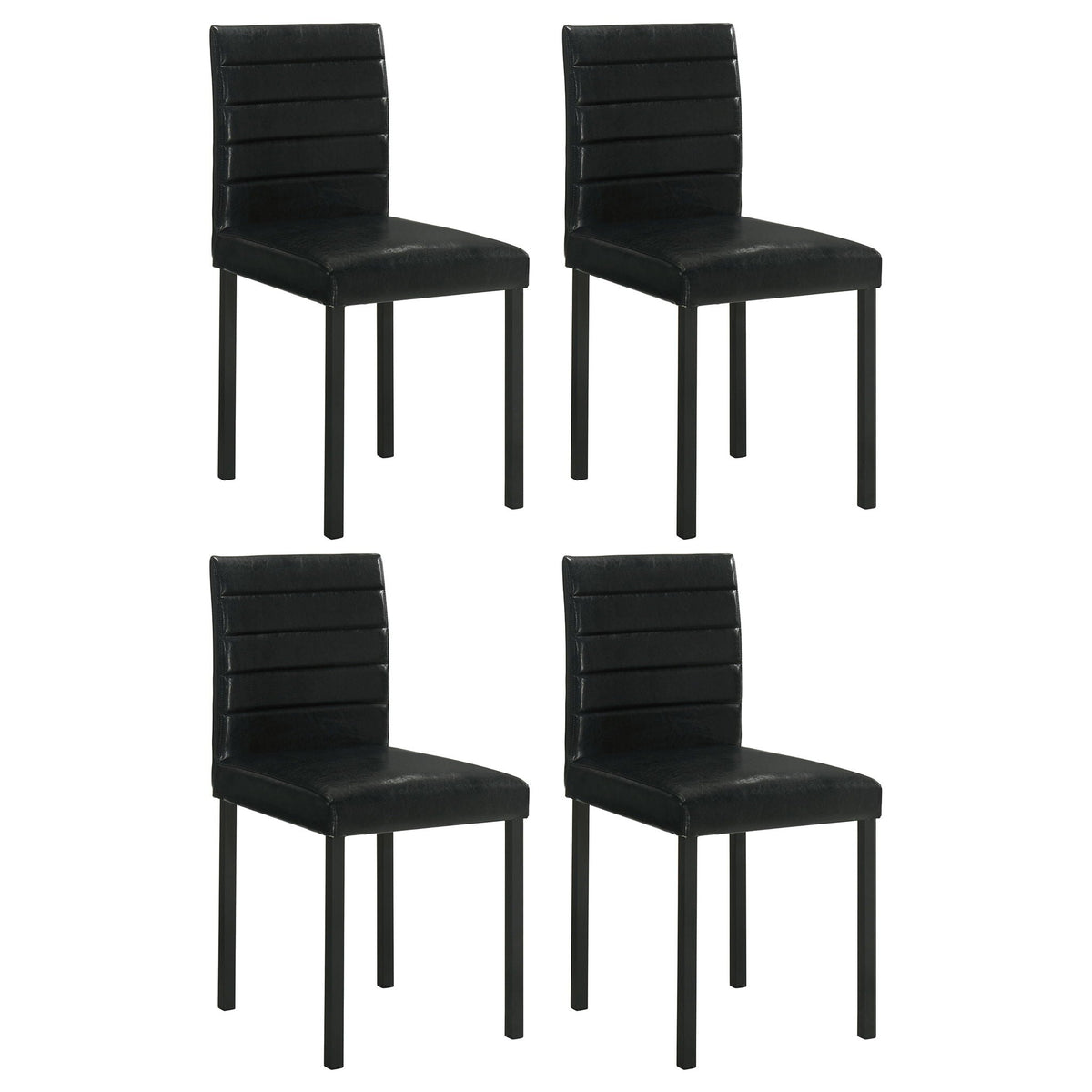 Garza Upholstered Dining Side Chair Black (Set of 4)