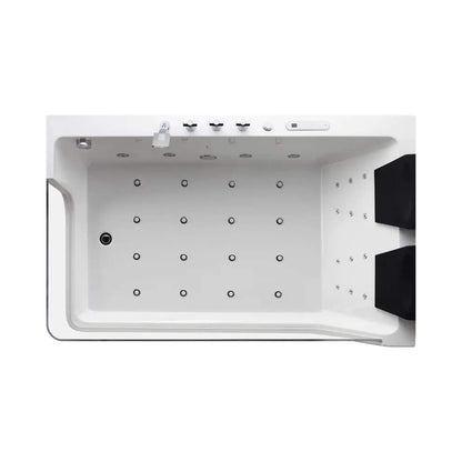 Nuvia Solstice 71-Inch Luxury 2-Person Acrylic Whirlpool Tub With LED Lights Jets And Faucet (SAK69173)