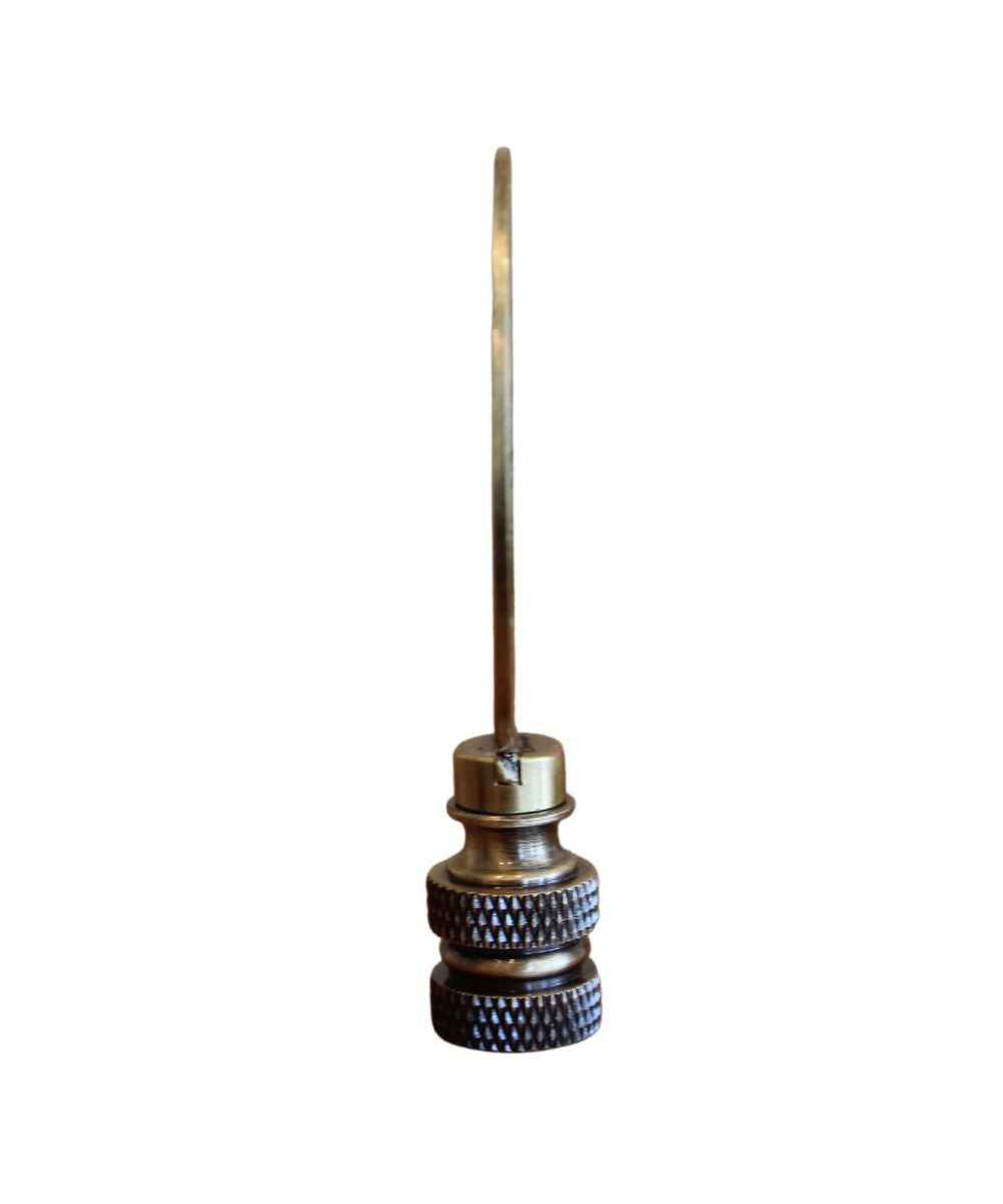 Vintage Scroll Solid Brass Lamp Finial Antique Brass, 2.8"h