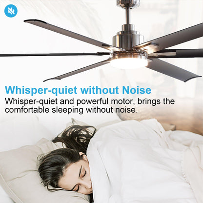 72" Bankston 6-Blade Led Ceiling Fan With Remote Light Kit Included