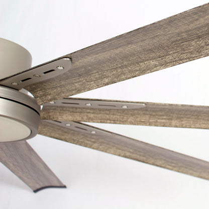 72" Bankston Integrated Led Indoor Nickel Standard Ceiling Fan With Remote Control And Light Kit Included