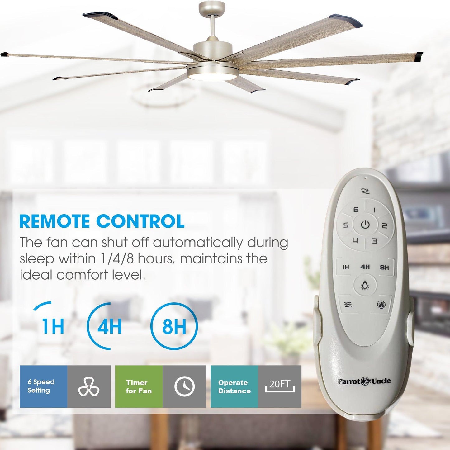 72" Bankston Integrated Led Indoor Nickel Standard Ceiling Fan With Remote Control And Light Kit Included