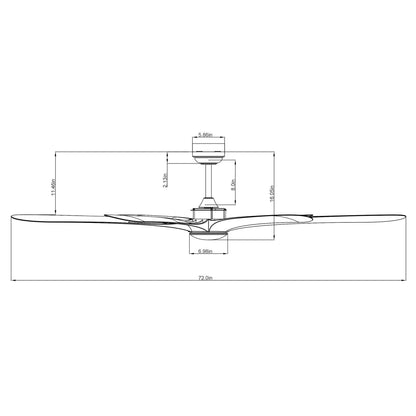72" Jaydn Farmhouse Satin Nickel DC Motor Downrod Mount Reversible Ceiling Fan with Lighting and Remote Control