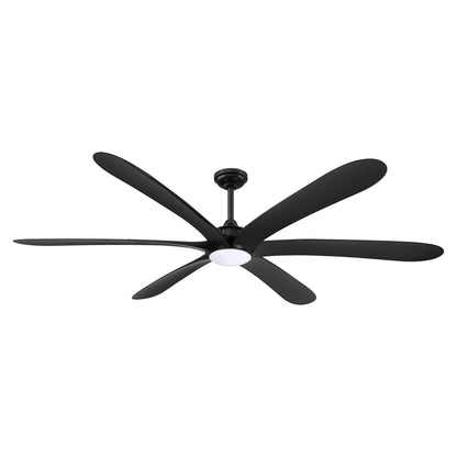 72" Jaydn Farmhouse Satin Nickel DC Motor Downrod Mount Reversible Ceiling Fan with Lighting and Remote Control