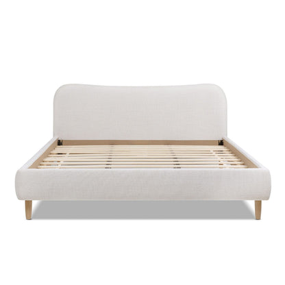 Roman - Curved Headboard Upholstered Platform Bed