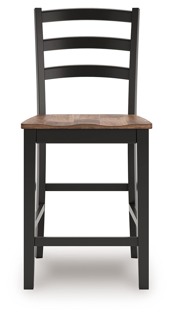 Wildenauer - Barstool (Set of 2) - Brown / Black