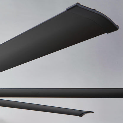 75" Industrial DC Motor Downrod Mount Reversible Ceiling Fan with Lighting and Remote Control