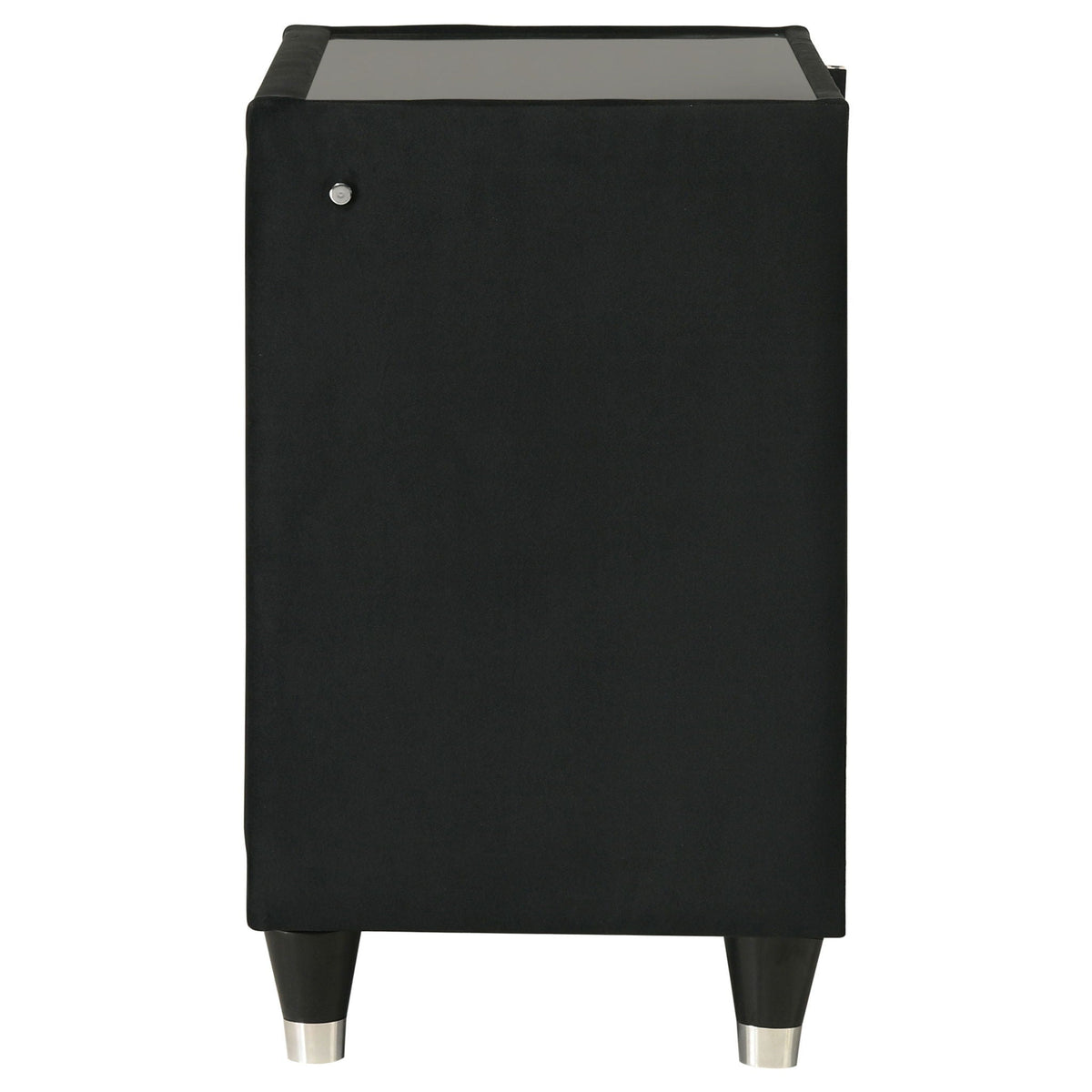 Lorient 2-drawer LED Nightstand with USB Black