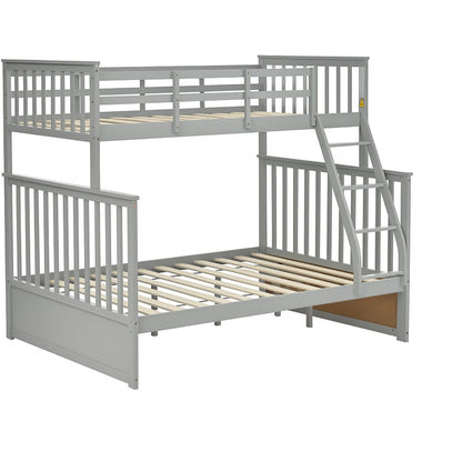 Bunk Bed With Ladder, And Safety Guard Rails