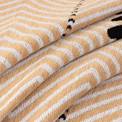 Chenille Sofa Throw Cover, Textured Chevron Decorative Couch Blanket for Living Room