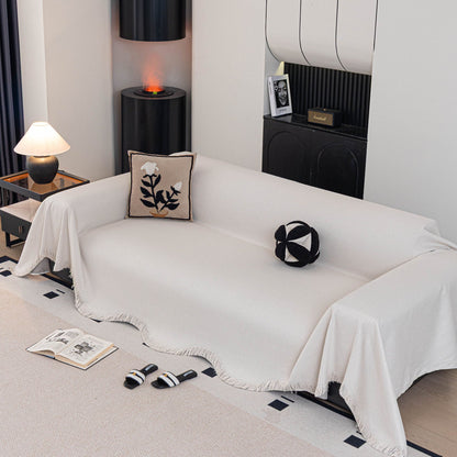 Soft Decorative Throw for Sofa and Loveseat, Textured Sofa Cover Blanket for Couch